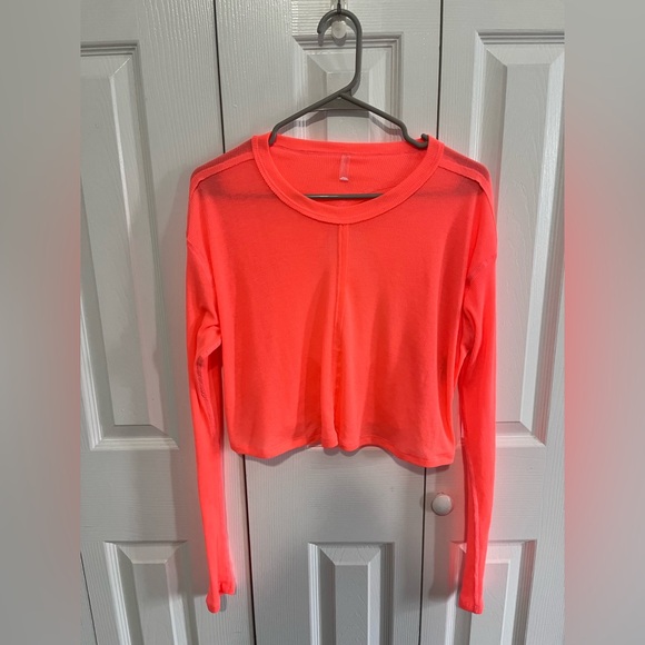 Free People Movement Tempo UV Protection Long Sleeve Tee Hot Pink Size Small - Picture 2 of 4